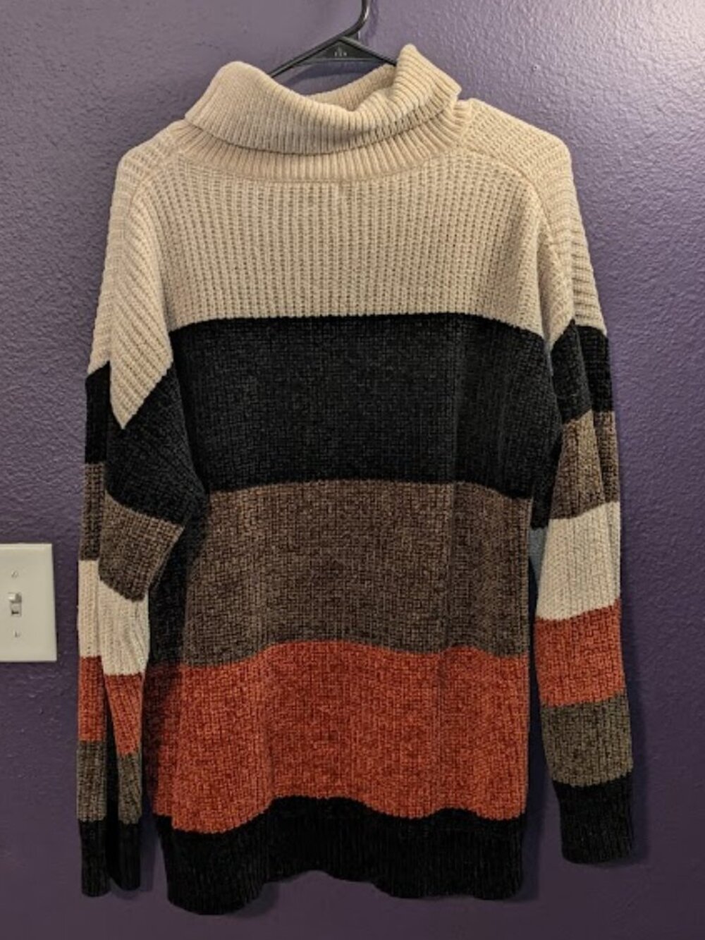 Vanilla Bay Autumn Colors Chenille Oversized Sweater Size Small